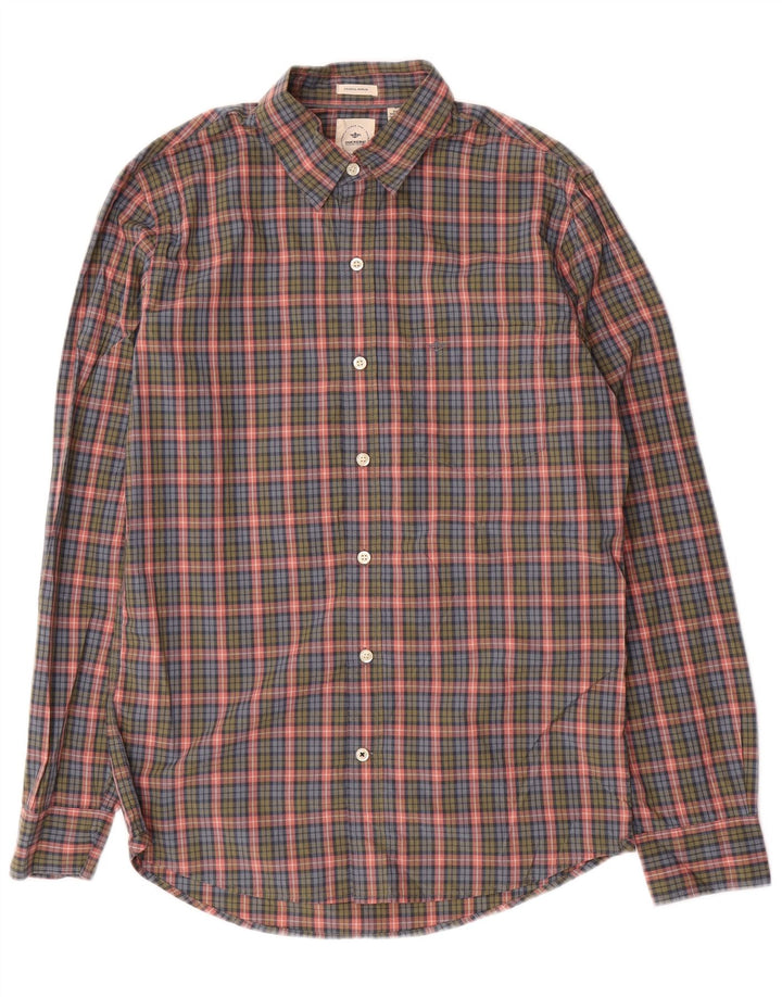 DOCKERS Slim Fit skjorte til mænd Lille flerfarvet ternet bomuld