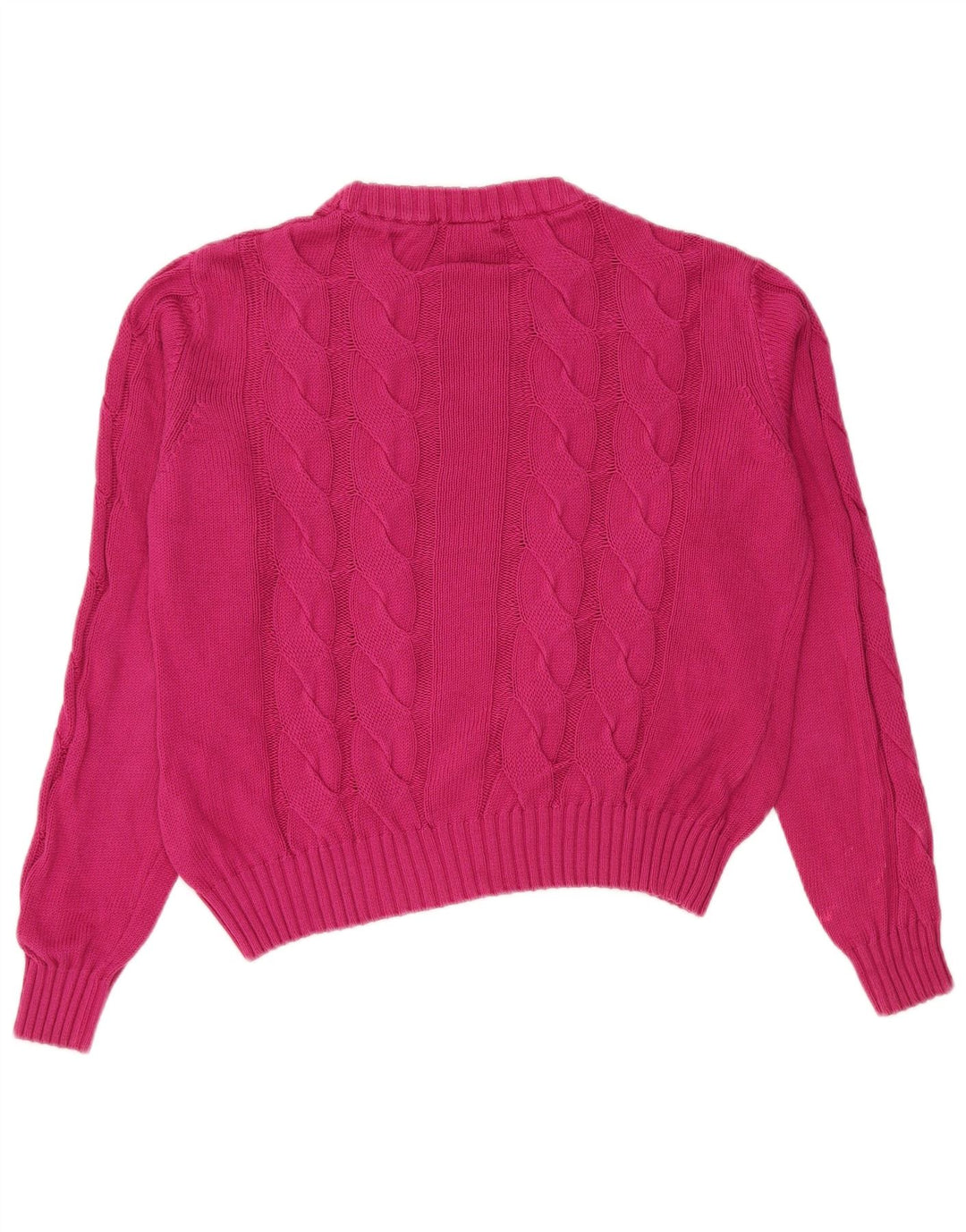 COLMAR Womens Crop Oversized Crew Neck sweater UK 10 Small Pink