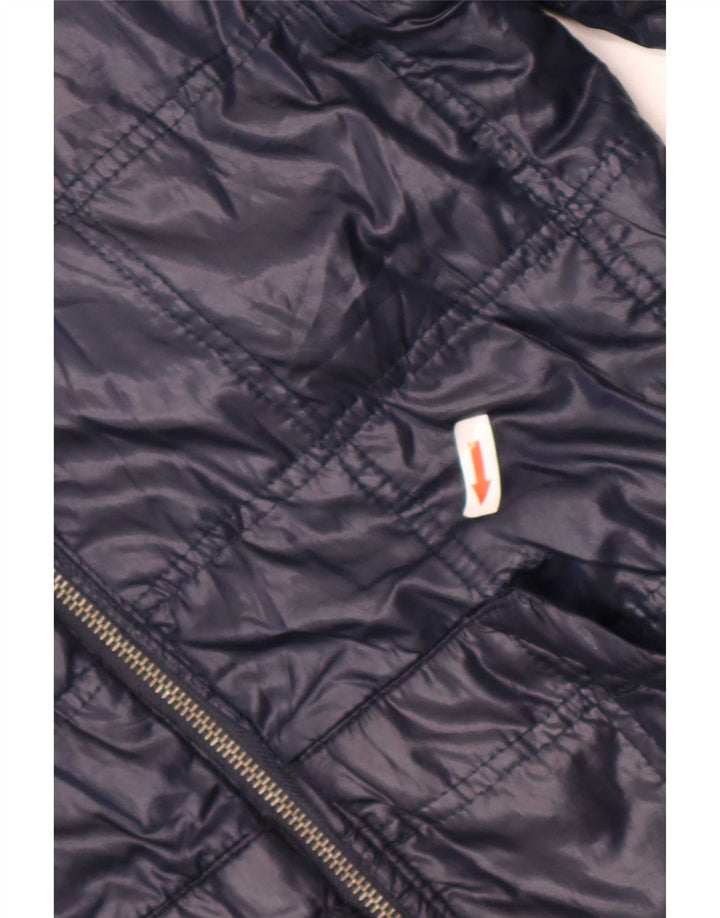 Zara Herre Hooded Bomber Jacket UK 36 Small Navy Blue