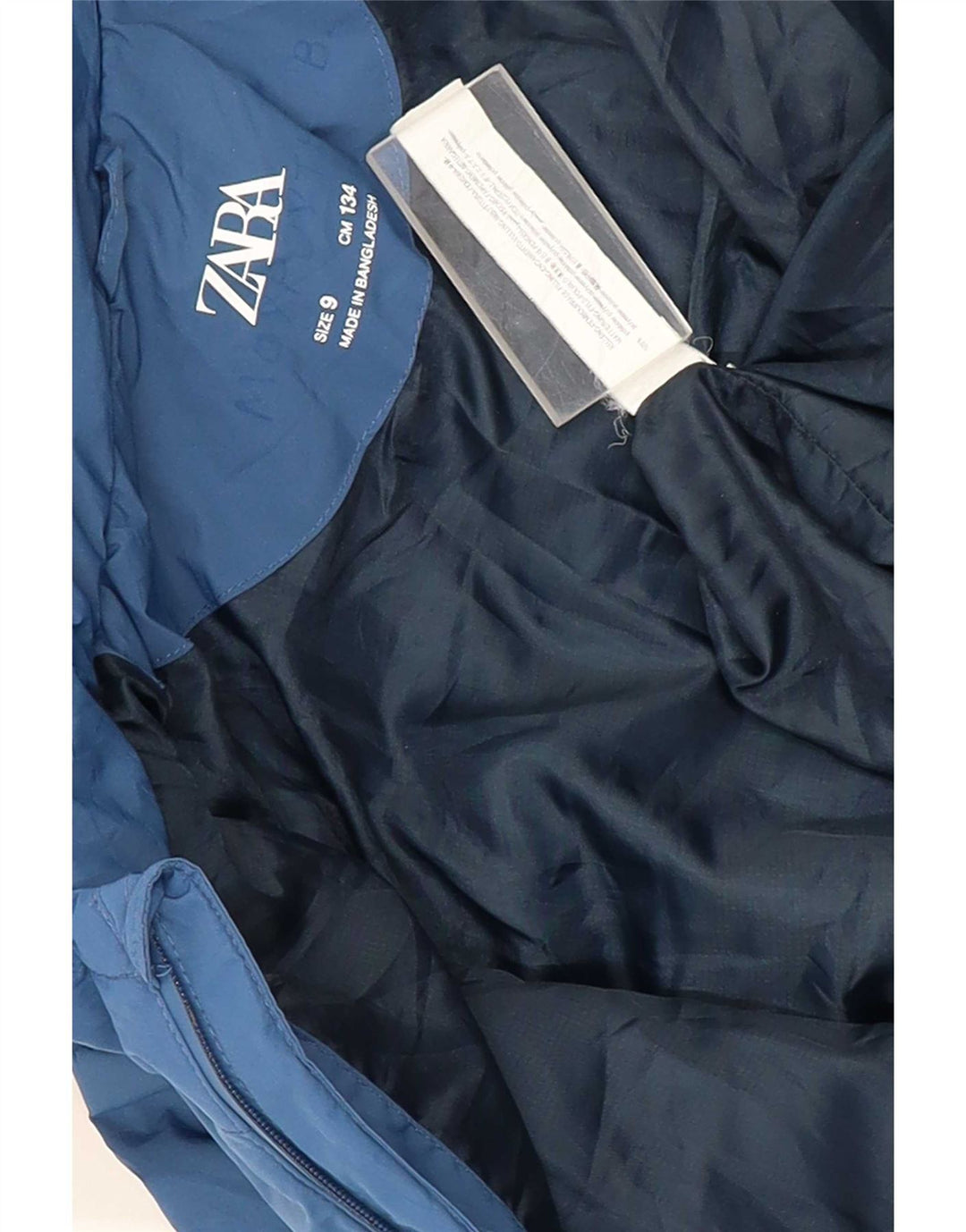Zara drenge hættejakke 8-9 år blå polyester