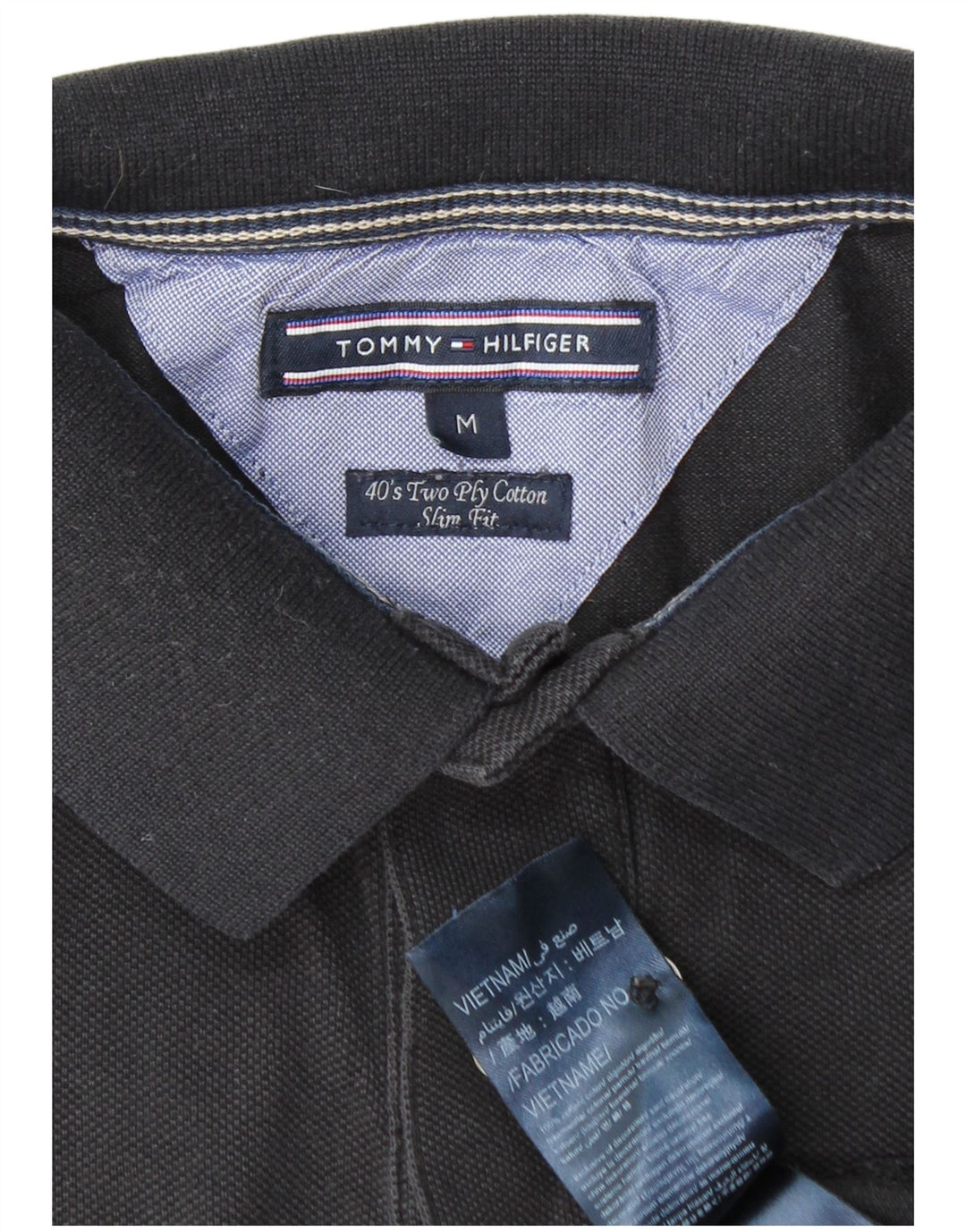 TOMMY HILFIGER Slim Fit poloshirt til mænd Medium marineblå bomuld