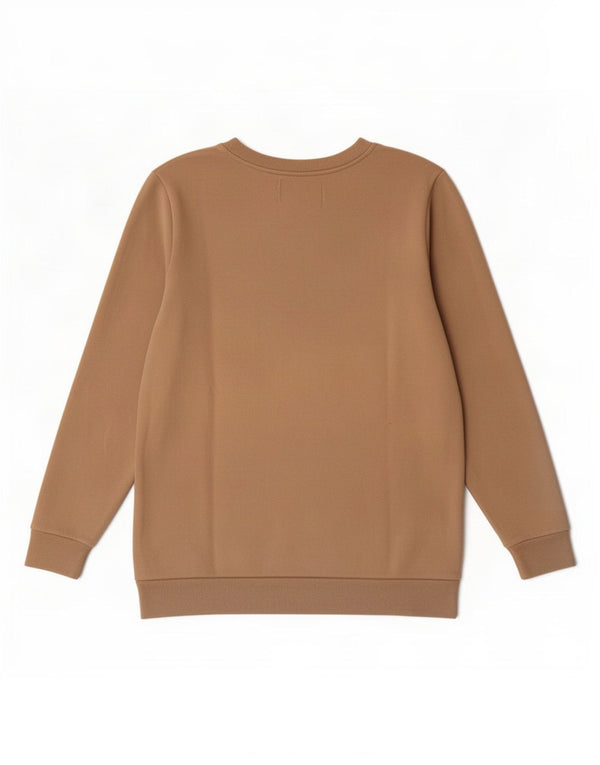 Calvin Klein Jeans Dame Grafisk Sweatshirt Jumper UK 10 Small Beige