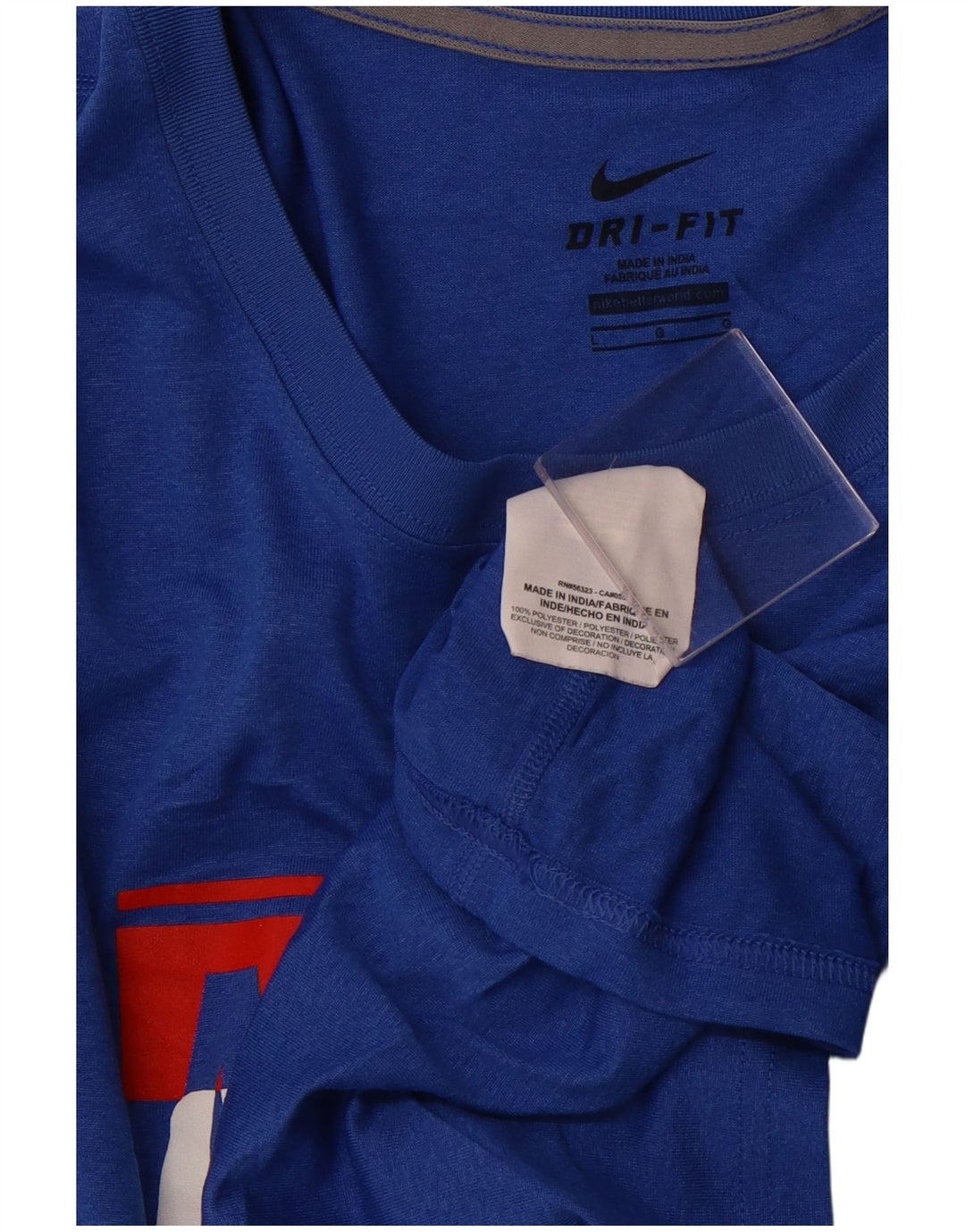 NIKE Dame Allen Basketball Grafisk T-Shirt Top UK 14 Stor Blå