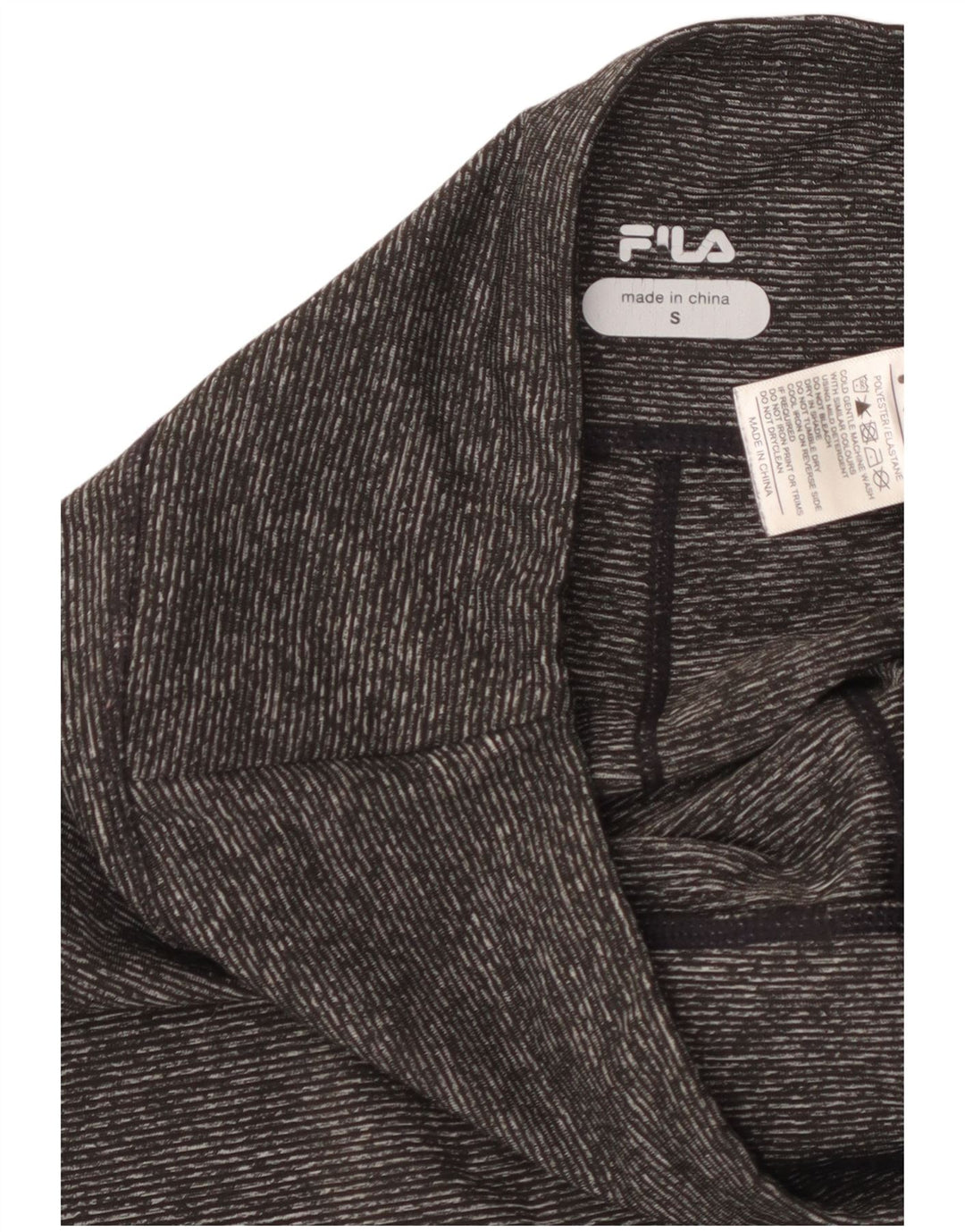 FILA Kvinders Grafiske Capri Leggings UK 10 Small Grey Pinstripe Polyester