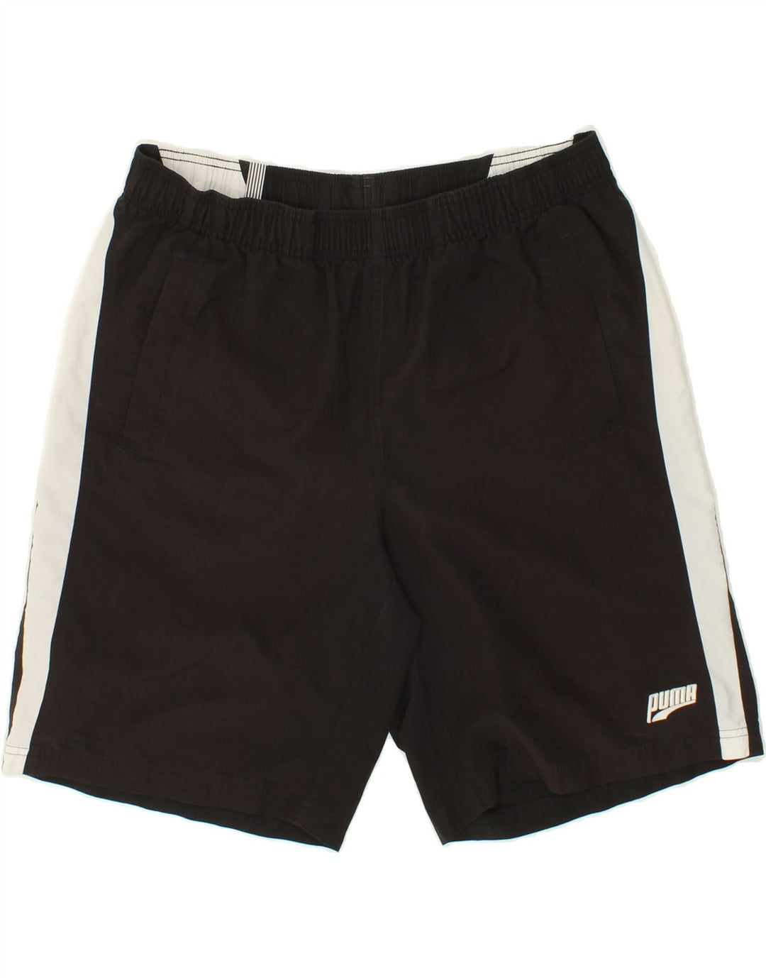 PUMA Mens Sport Shorts Large Black Polyester Vintage Puma and Second-Hand Puma from Messina Hembry 