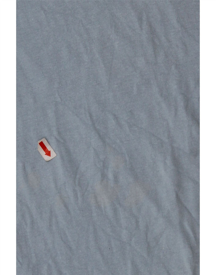TIMBERLAND Grafisk T-shirt til mænd, mellemblå bomuld
