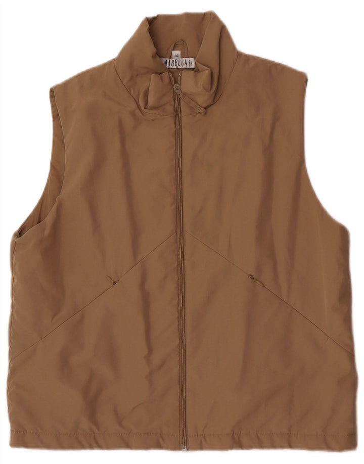 Marella Dame Gilet IT 44 Medium Brun Polyester