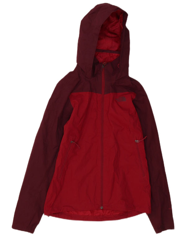 The North Face Regnjakke med hætte til kvinder UK 6 XS Burgundy Colourblock