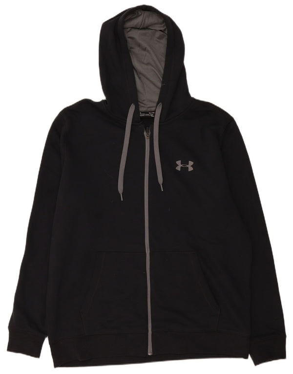 Under Armour Herre Cold Gear Hættetrøje med lynlås XL sort bomuld