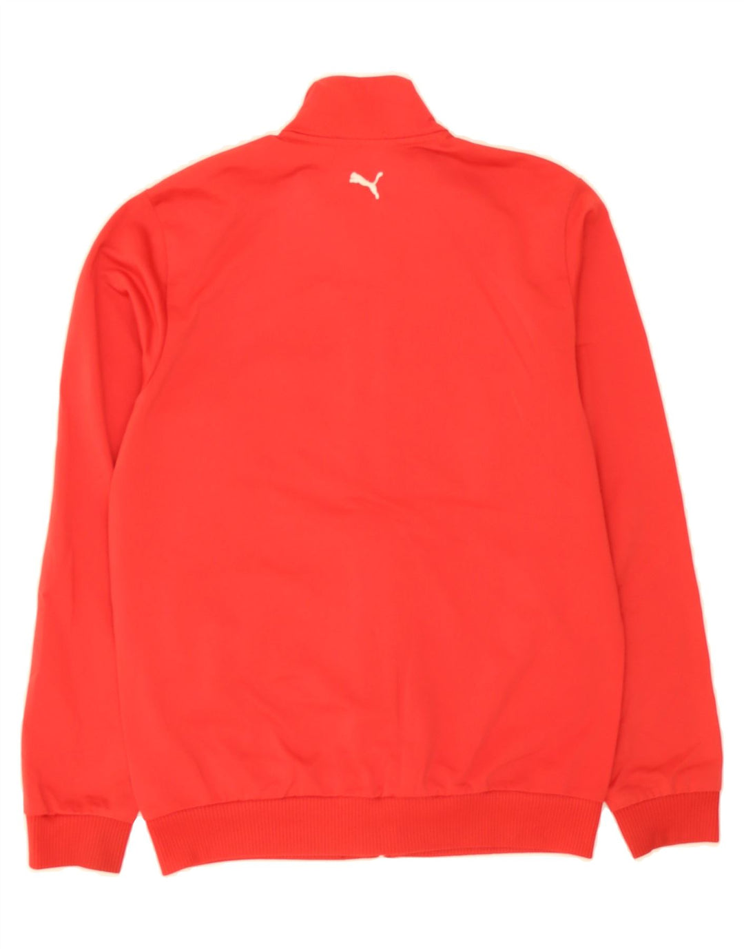 PUMA Boys Graphic Tracksuit Top Jacket 13-14 Years Red Polyester Vintage Puma and Second-Hand Puma from Messina Hembry 