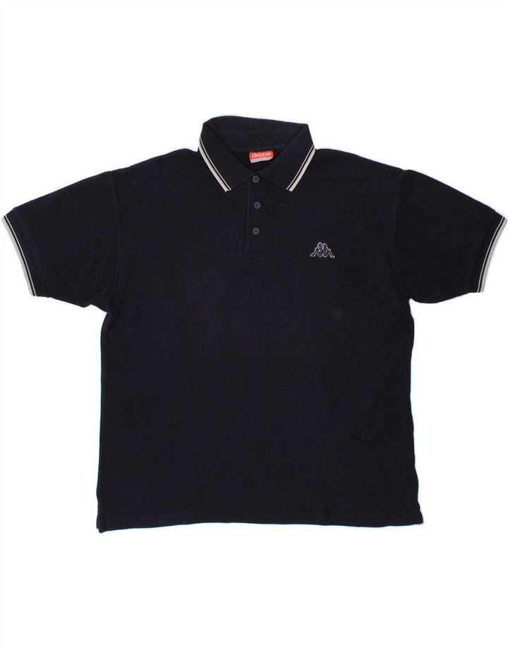 KAPPA Mens Polo Shirt XL Navy Blue Cotton Vintage Kappa and Second-Hand Kappa from Messina Hembry 