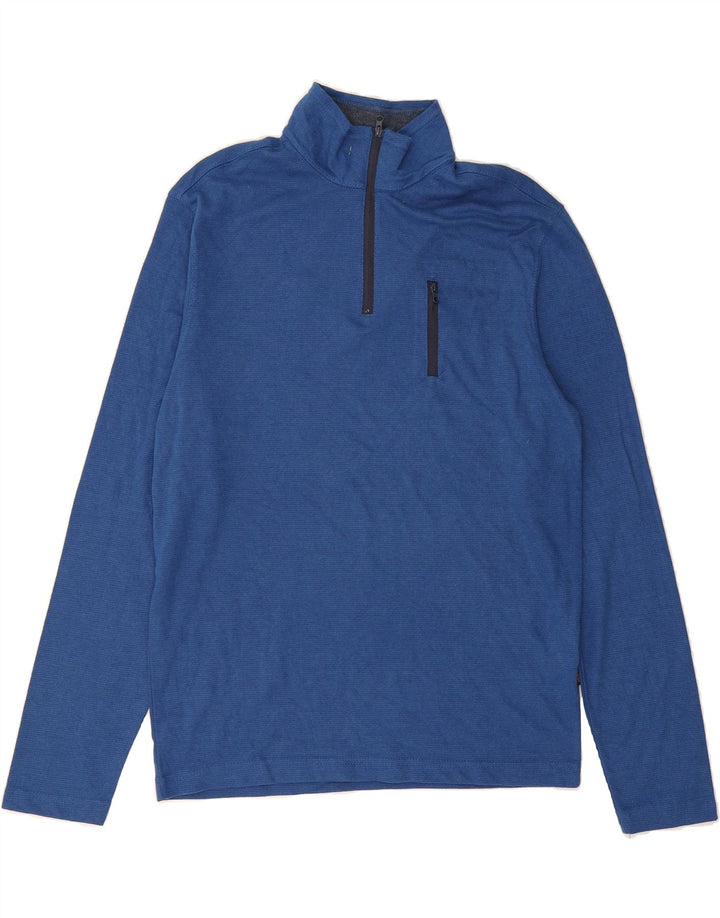 LEE Mens Zip Neck Top Long Sleeve Small Blue Cotton Vintage Lee and Second-Hand Lee from Messina Hembry 