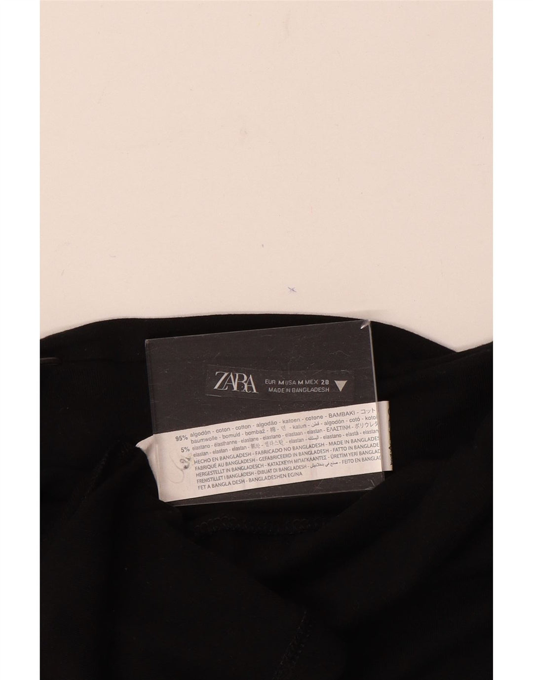Zara Dame Slip Dress UK 12 Medium Sort Bomuld