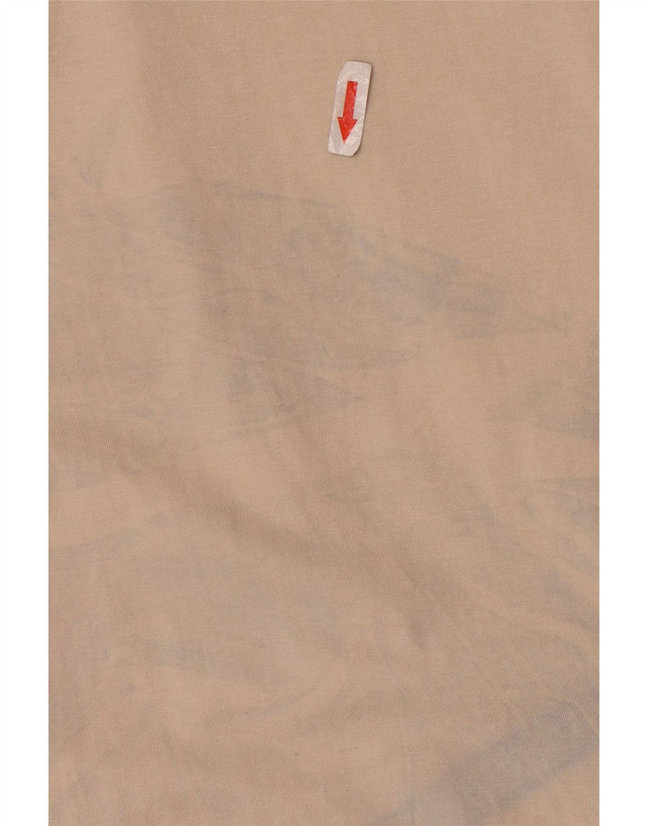 Zara Herre T-Shirt Top Stor Beige Bomuld