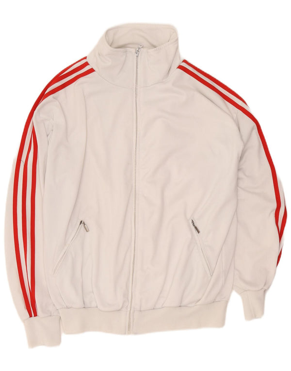 Adidas Herre Loose Fit træningsdragt topjakke UK 34/36 Small White