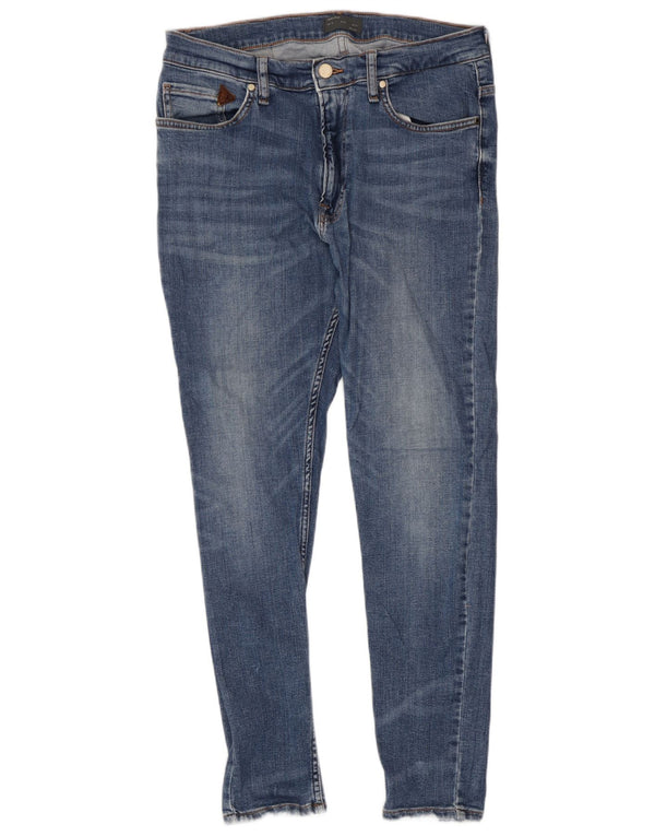Zara Herre Skinny Jeans EU 42 Large W32 L27 Blå Bomuld