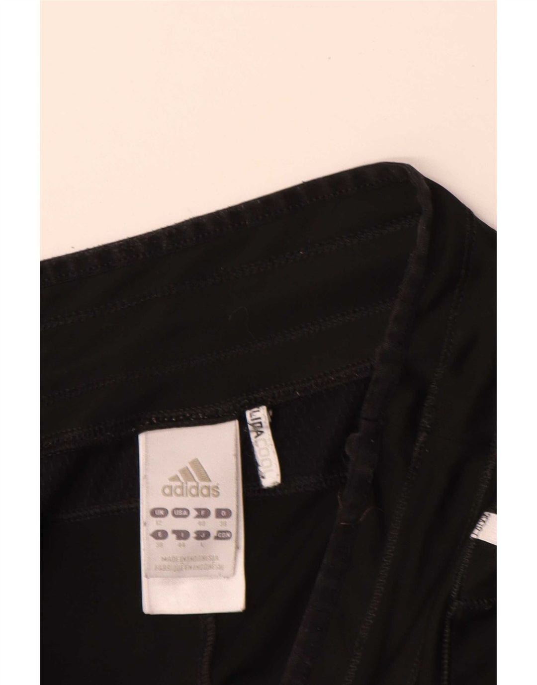 Adidas Womens Bermuda Sports Shorts UK 12 Medium Black Polyester
