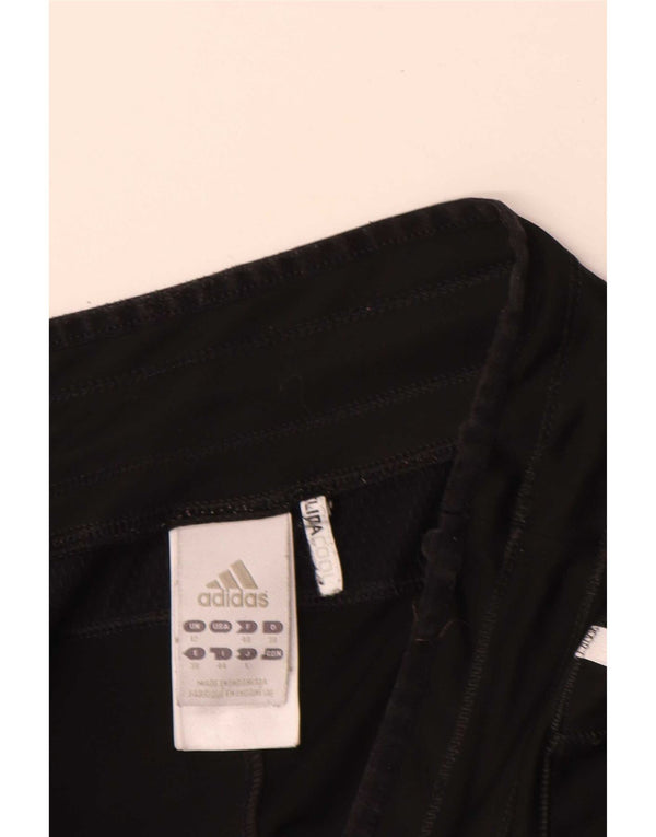 Adidas Womens Bermuda Sports Shorts UK 12 Medium Black Polyester