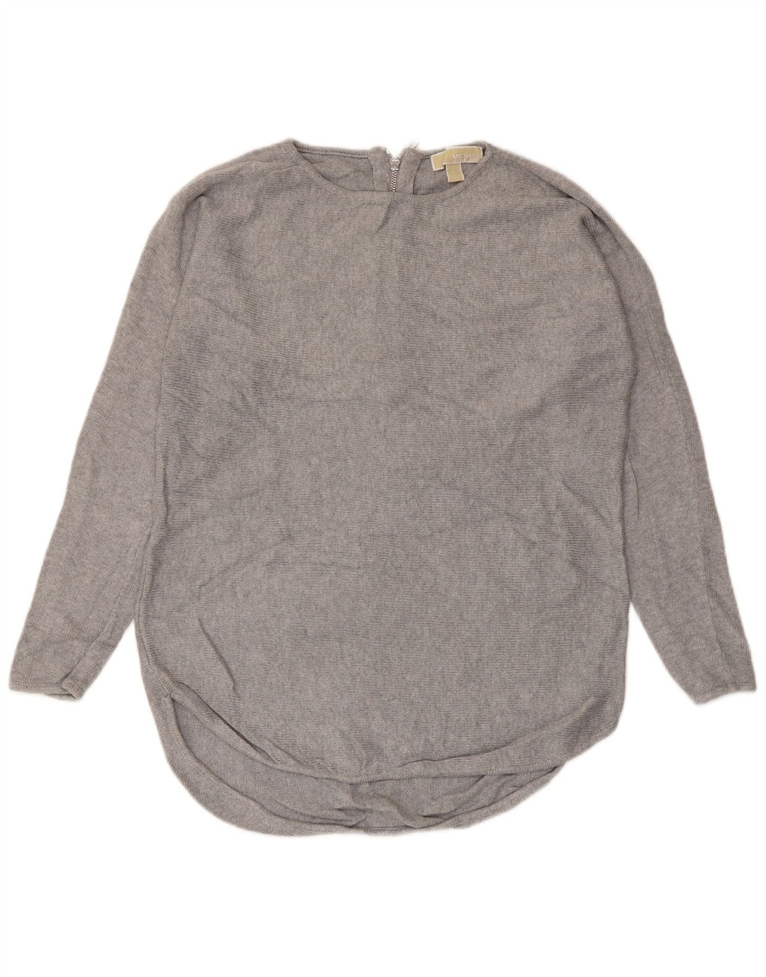 MICHAEL KORS Dame Boat Neck Jumper Sweater UK 14 Medium Grey