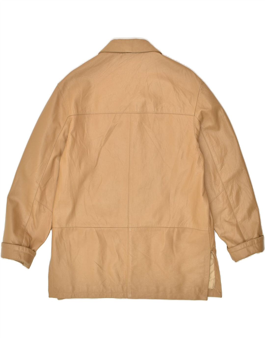 VINTAGE Womens Faux Leather Overcoat EU 42 Large Brown | Vintage Vintage | Thrift | Second-Hand Vintage | Used Clothing | Messina Hembry 