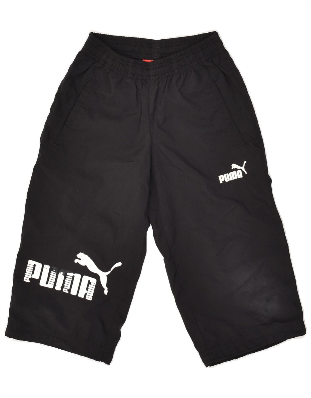 PUMA Boys Capri Graphic Tracksuit Trousers 7-8 Years  Black Polyester | Vintage Puma | Thrift | Second-Hand Puma | Used Clothing | Messina Hembry 