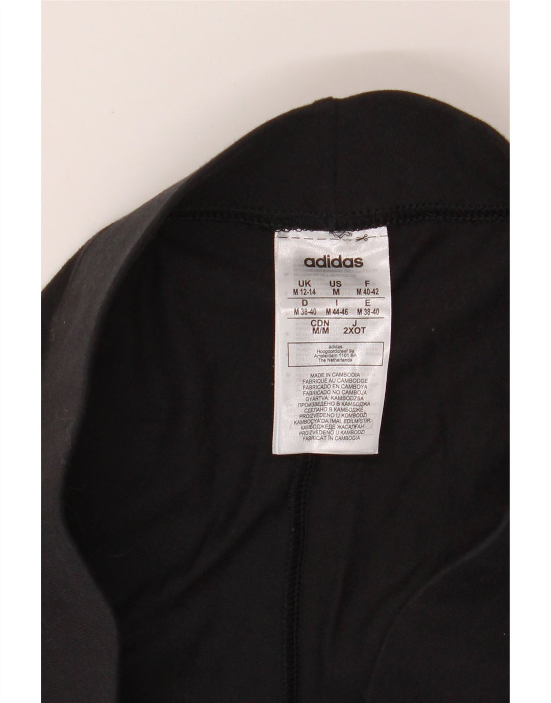 ADIDAS Womens Graphic Leggings UK 12/14 Medium  Black Cotton Vintage Adidas and Second-Hand Adidas from Messina Hembry 