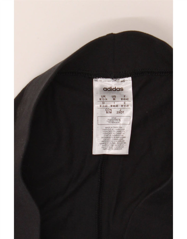 ADIDAS Womens Graphic Leggings UK 12/14 Medium  Black Cotton Vintage Adidas and Second-Hand Adidas from Messina Hembry 