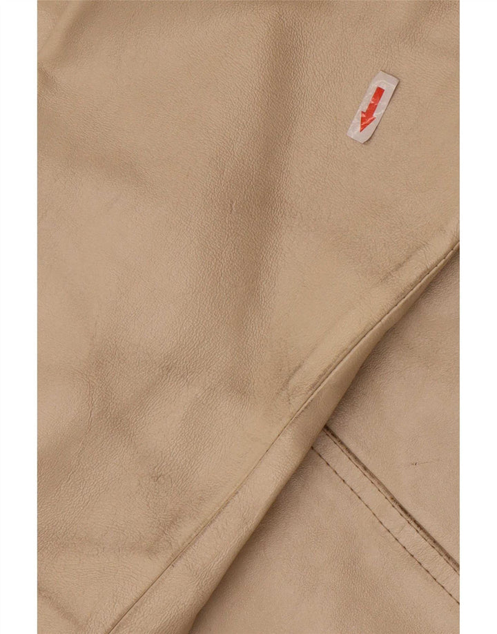 Pinko Dame Læderjakke IT 42 Medium Beige
