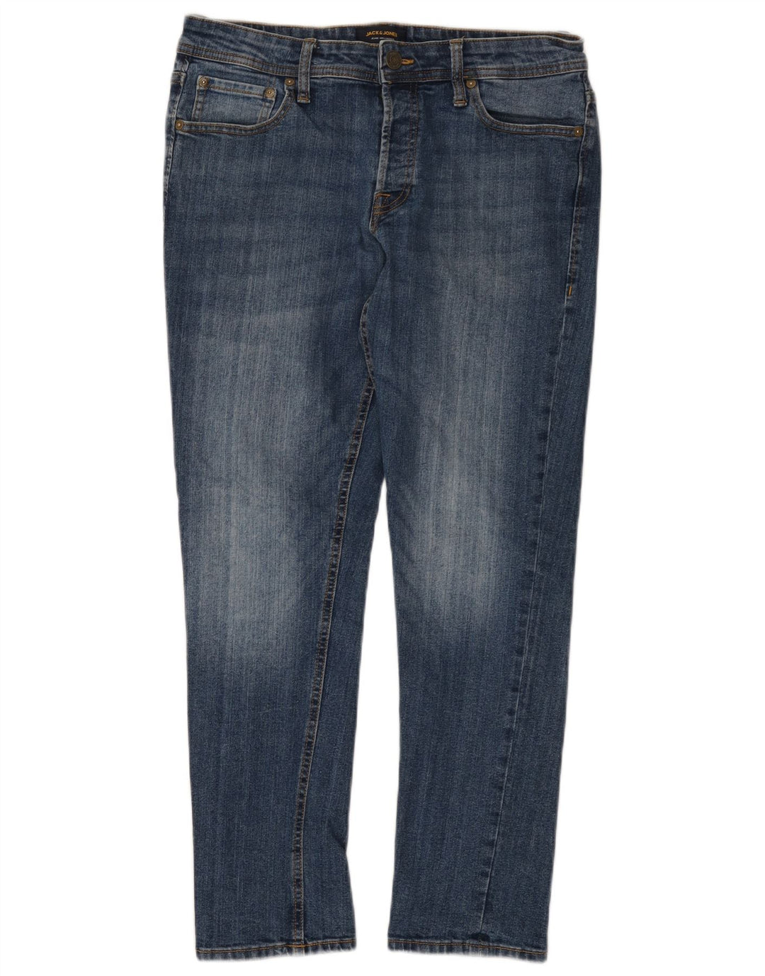 JACK & JONES Slim Jeans til mænd W34 L30 Blå Bomuld