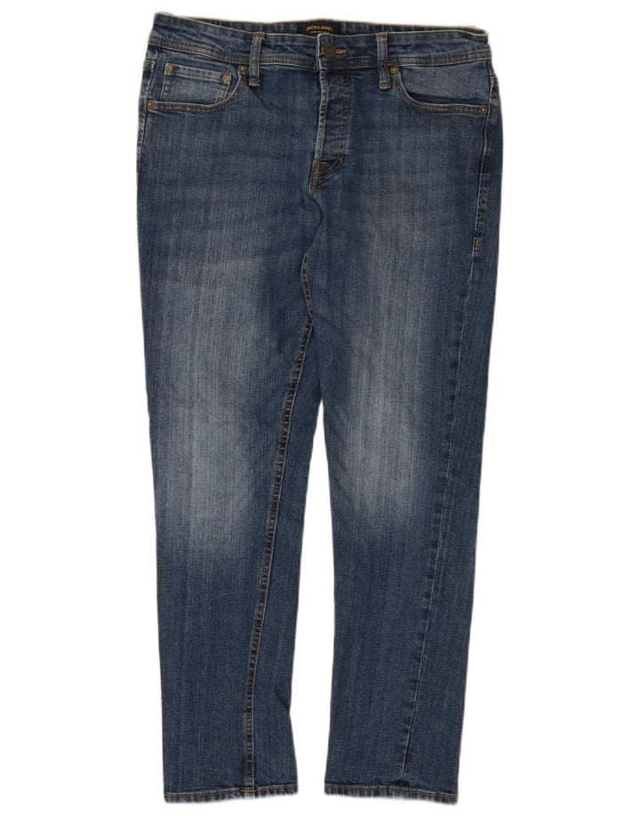 JACK & JONES Slim Jeans til mænd W34 L30 Blå Bomuld