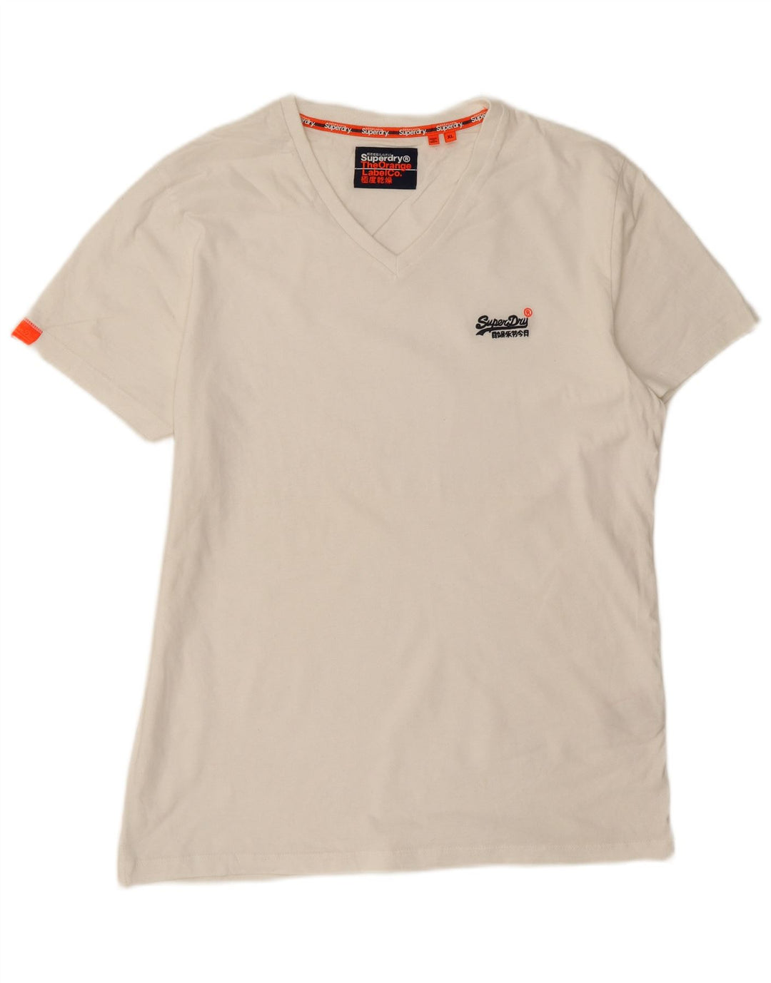 Superdry T-shirt top til mænd XL hvid bomuld