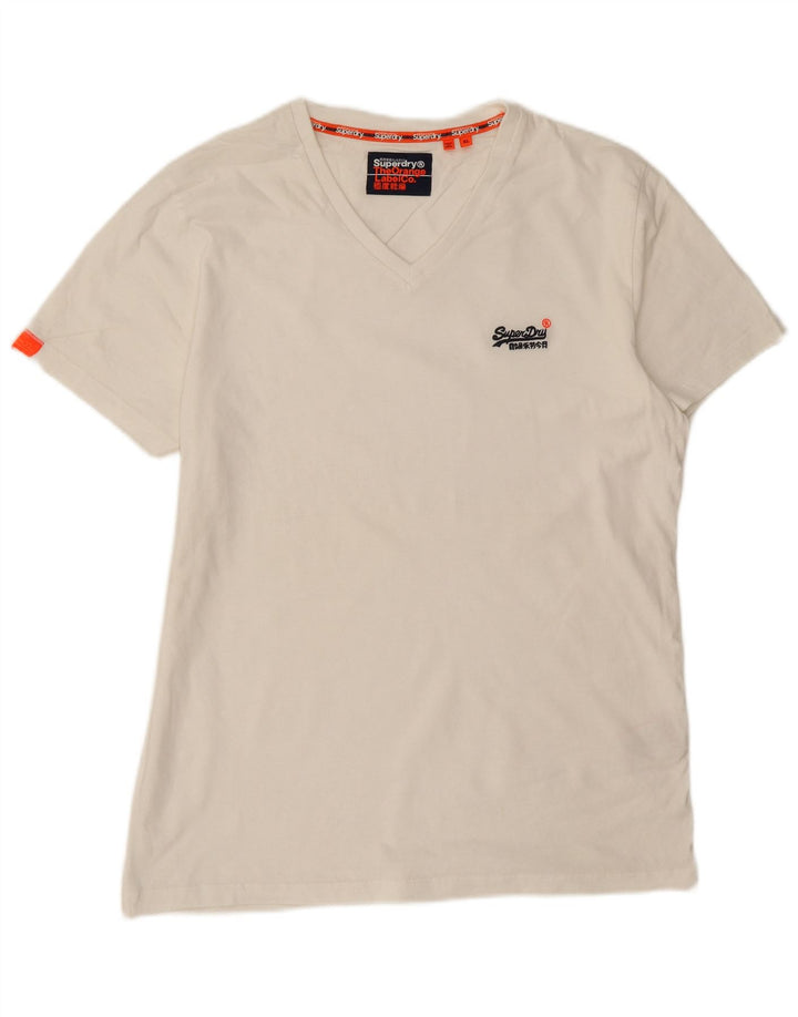 Superdry T-shirt top til mænd XL hvid bomuld