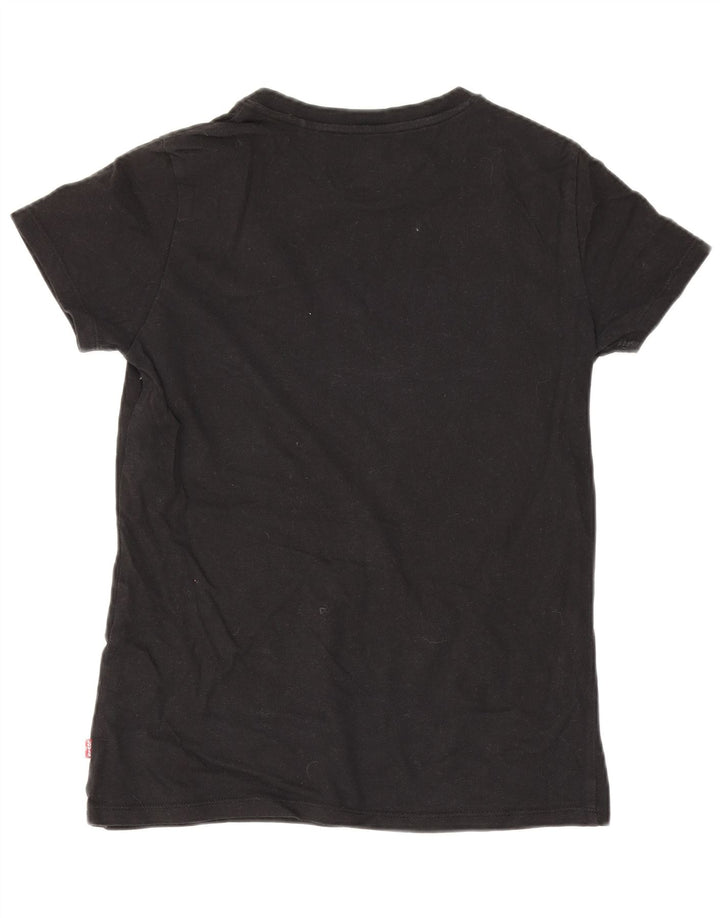 Levi's Dame Grafisk T-Shirt Top UK 2 2XS Sort