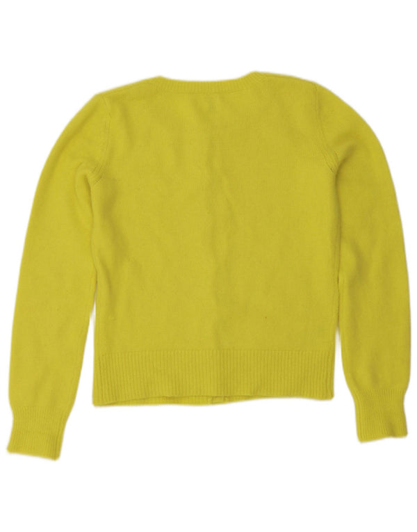 Saint Tropez Womens Cardigan Sweater UK 12 Medium Yellow Polyamide