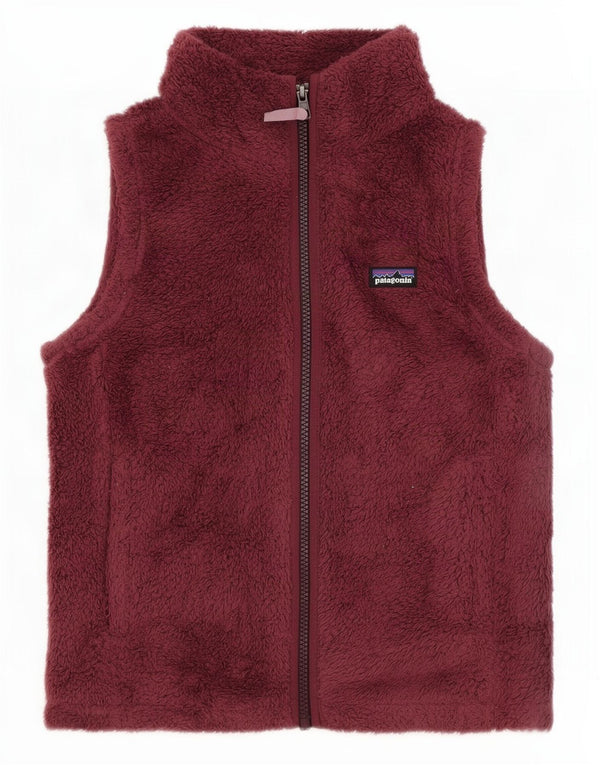 Patagonia Girls Fleece Gilet 9-10 år Medium Bourgogne