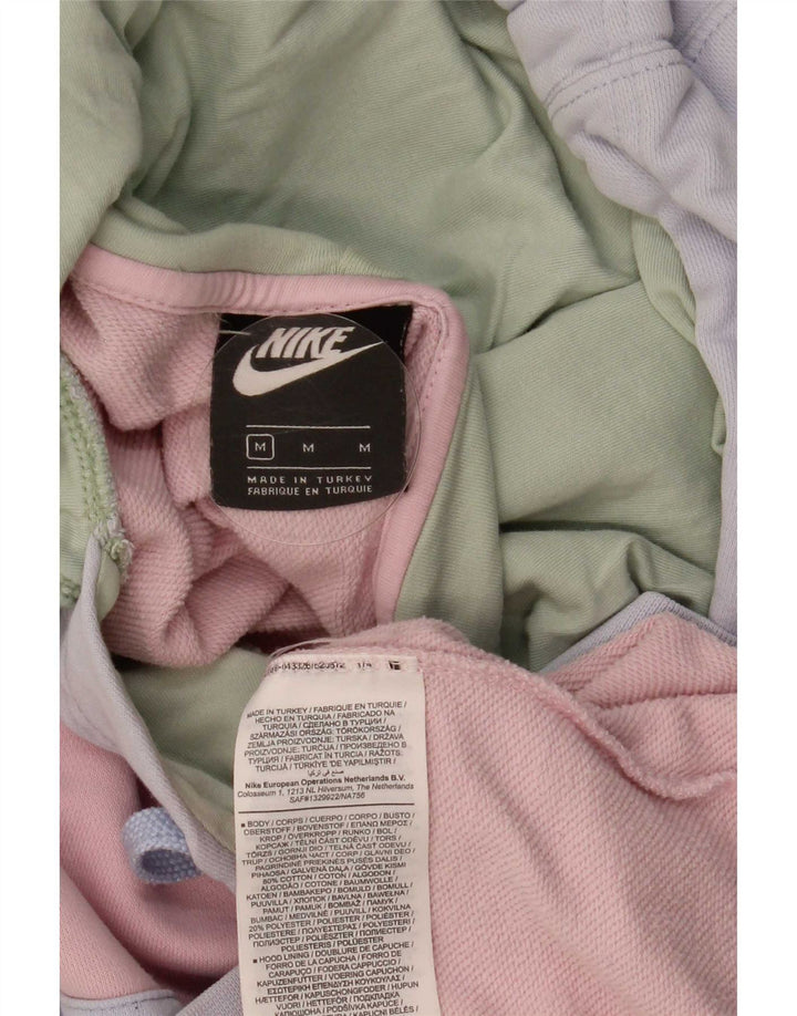 Nike Dame Oversized Hoodie Jumper UK 14 Medium Flerfarvet Colourblock