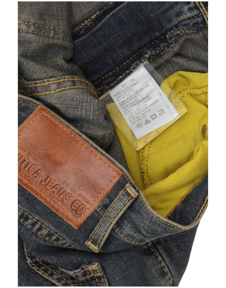 Nautica Straight Jeans til mænd W30 L32 blå bomuld