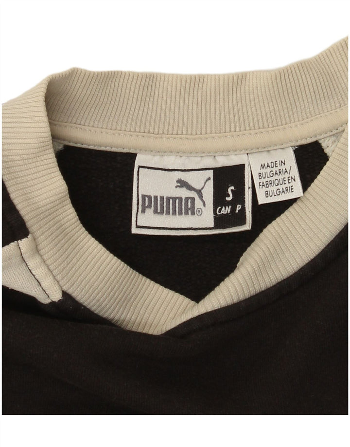 Puma Herre Grafisk Sweatshirt Jumper Lille Sort Colourblock