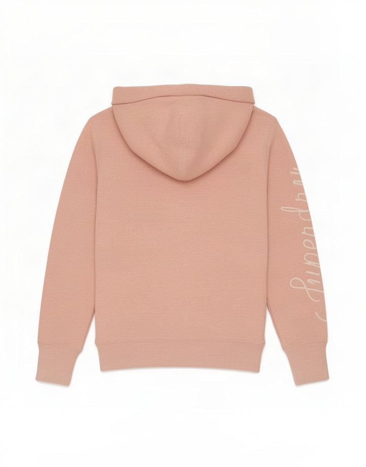 Superdry hættetrøje til kvinder med grafisk lynlås UK 14 Medium Pink Polyester