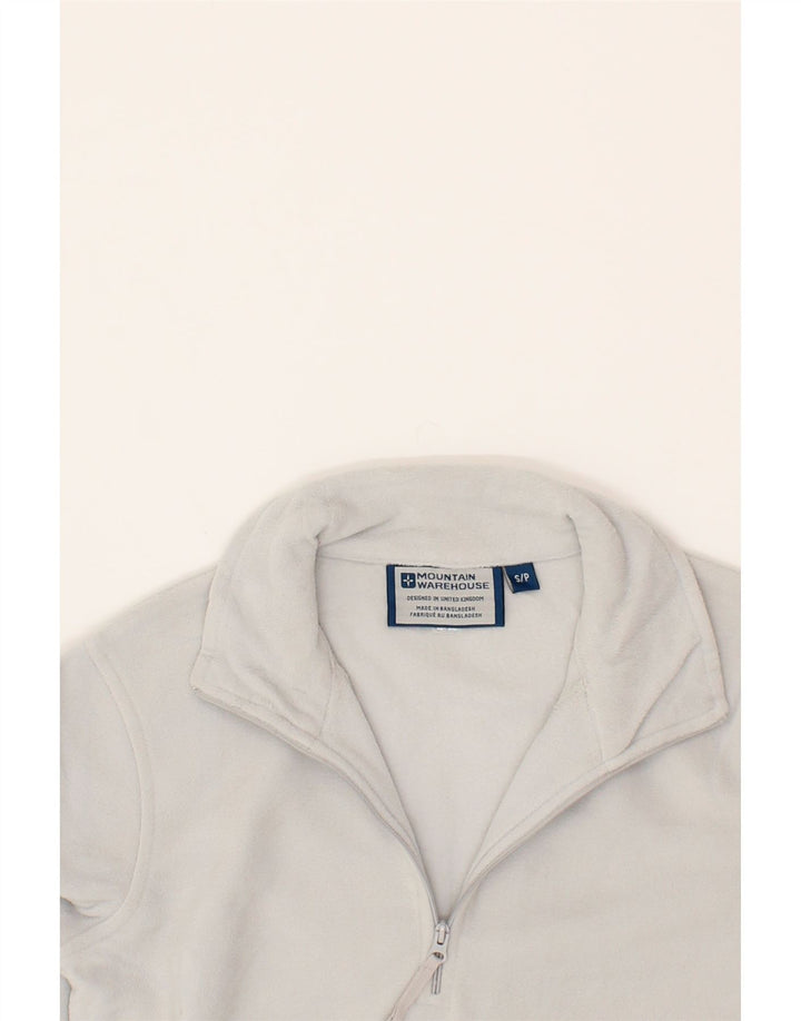 MOUNTAIN WAREHOUSE Womens Zip Neck Fleece Jumper UK 10 Small Grey Vintage Mountain Warehouse and Second-Hand Mountain Warehouse from Messina Hembry 