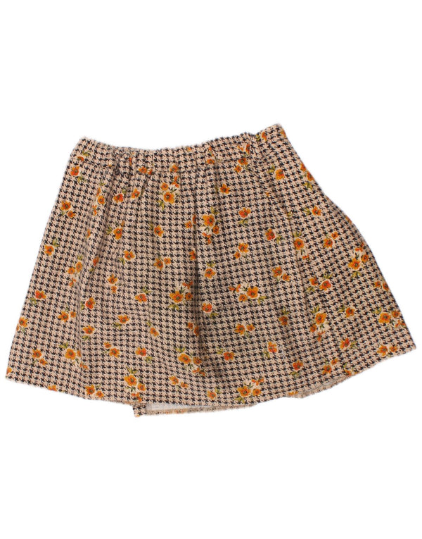Zara A-Line nederdel til piger 6-7 år W24 Beige Houndstooth Bomuld