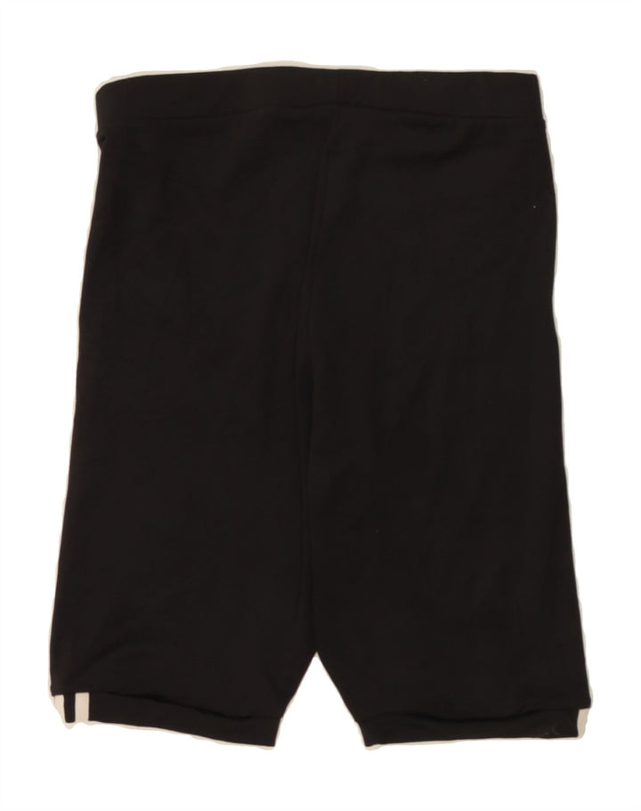 ADIDAS Womens Sport Shorts UK 14 Medium  Black Polyester Vintage Adidas and Second-Hand Adidas from Messina Hembry 