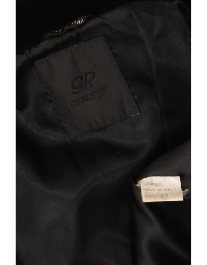 Gigi Rizzi Dame Polstret Jakke IT 42 Medium Black Acetate