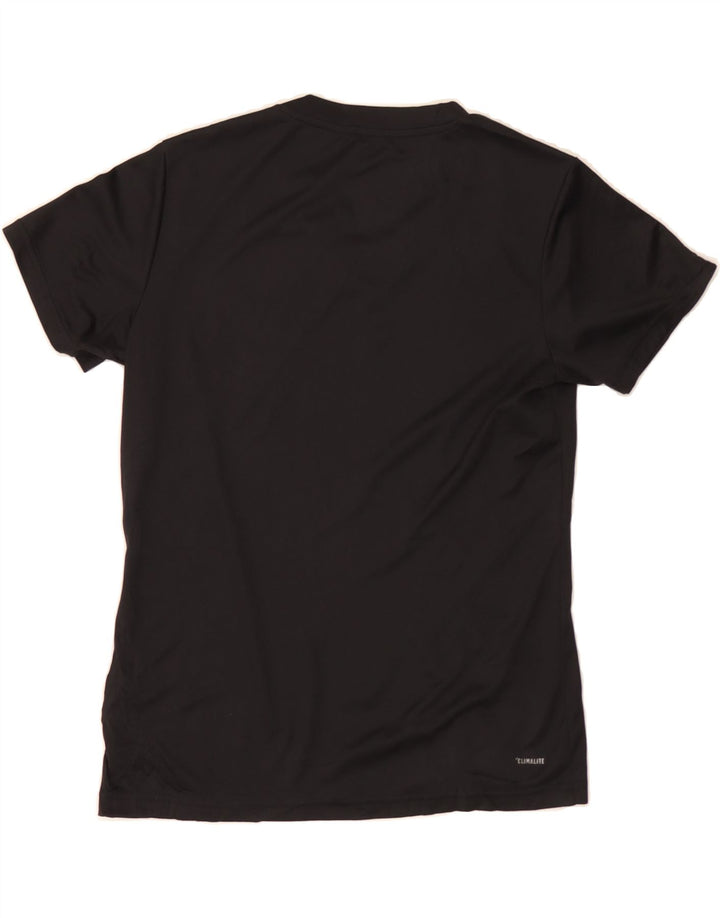 ADIDAS Womens Climalite T-Shirt Top UK 8/10 Small Black Polyester Vintage Adidas and Second-Hand Adidas from Messina Hembry 