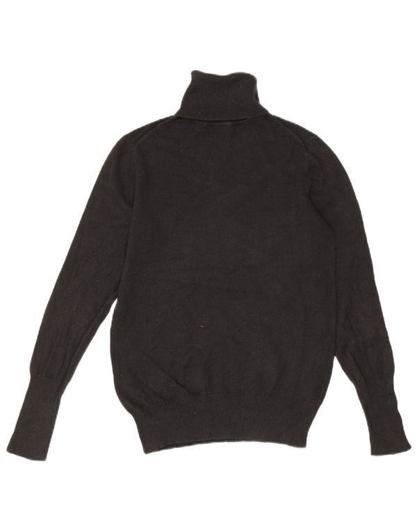 Zara Dame Rullehals Sweater UK 14 Stor Sort
