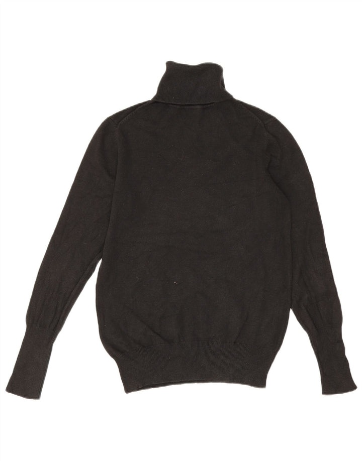 Zara Dame Rullehals Sweater UK 14 Stor Sort
