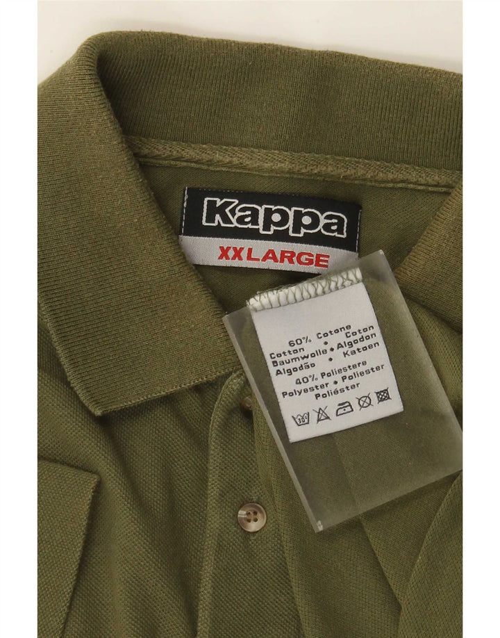 Kappa herre poloshirt 2XL Khaki Bomuld