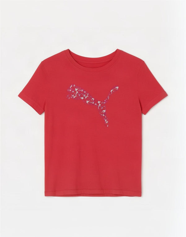 Puma Womens Graphic T-Shirt Top UK 8 Small Pink