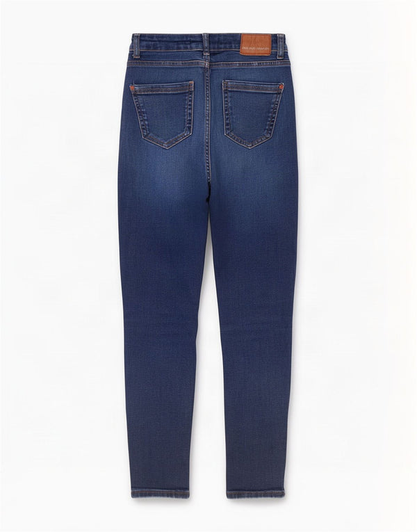 Zara Dame Højtalje Skinny Jeans EU 34 2XS W24 L27 Blå