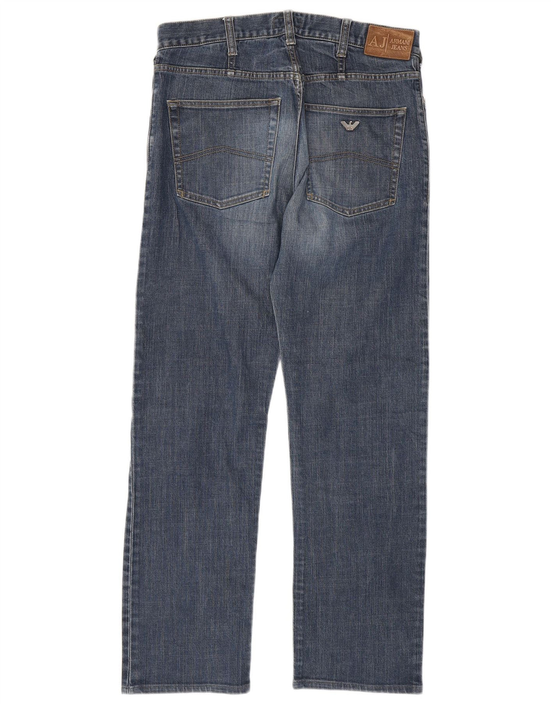 Armani Straight Jeans til mænd W32 L31 Blå Bomuld